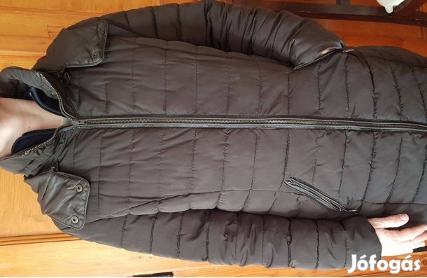 Női télikabát 42 fekete kapucnis kabát M M-es