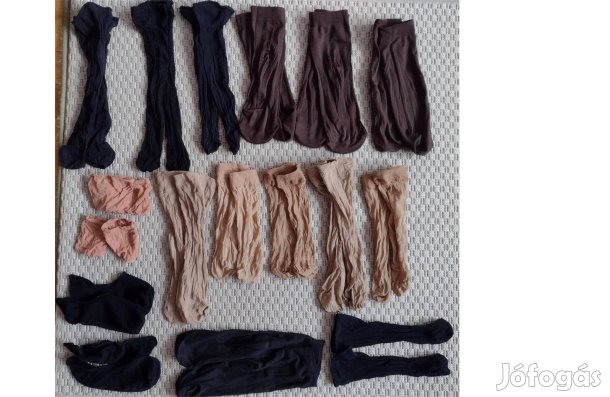 Női titokzokni, bokaharisnya csomag 17 db/3400.-