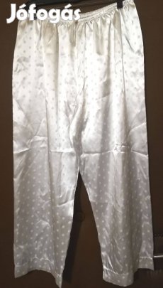 Női új fehér selyem pijama nadrág,48-méret,Bécsben vásárolt,új!/64