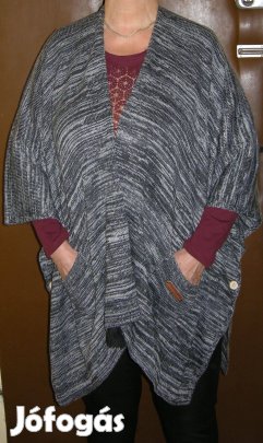 Női,új kötött spriccel mintás poncsó,XL-méret,új!/42