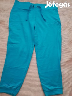 Női új pamut térdnadrág türkiz színű L-méret!/75