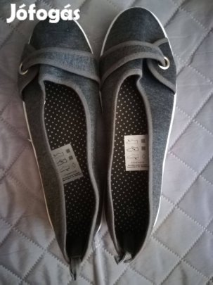 Női új szürke vászoncipő,41-méret,Bécsben vásárolt,új!/74