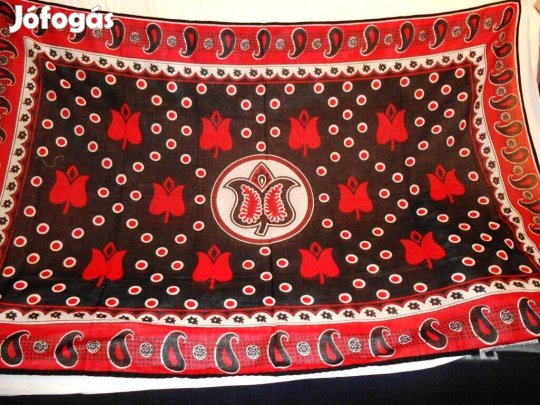 Női ujj nagyméretű tulipános selyem sál