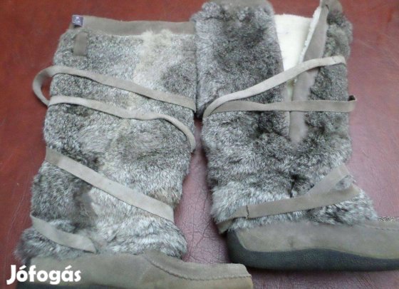 Női vadász csizma valódi bőr szőrme Angol luxus