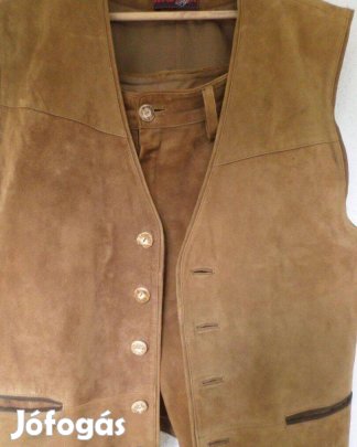 Női vadász túra nadrág mellény valódi bőr