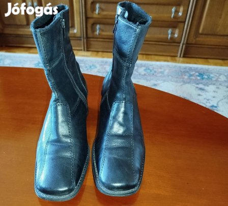 Női valódi bőr bokacsizma, 37-es méret (újszerű állapot)