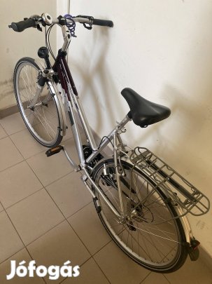 Női vázas alu trekking városi kerékpár KTM Shimano csomagtartóval