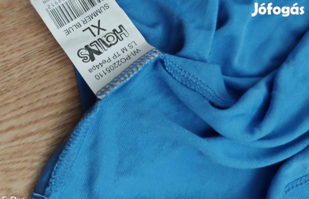 Női vékony szuper rugalmas égkék felsőrész