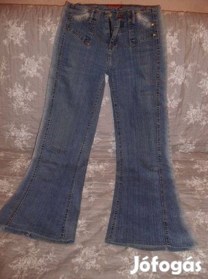 Női világos kék trapéz nadrág