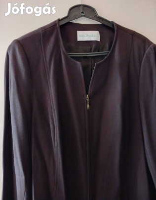 Női zip-záras blézer,Ulla Popken-márka sötétbarna,50-méret!/80