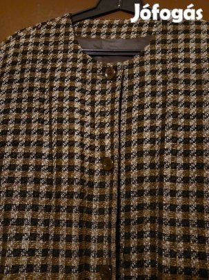 Női zöld-fekete pepita blézer zakó,46-48-méret!/80