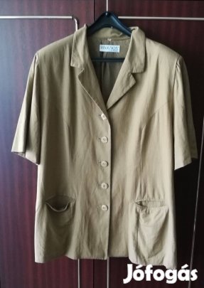Női zöldessárga blézer,50-méret,francia Voege,lenvászon!/61