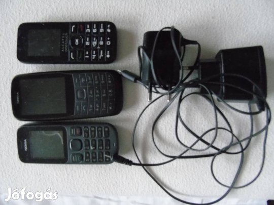Nokia 105,Nokia 220,Alcatel mobiltelefonok töltők alkatrésznek egyben