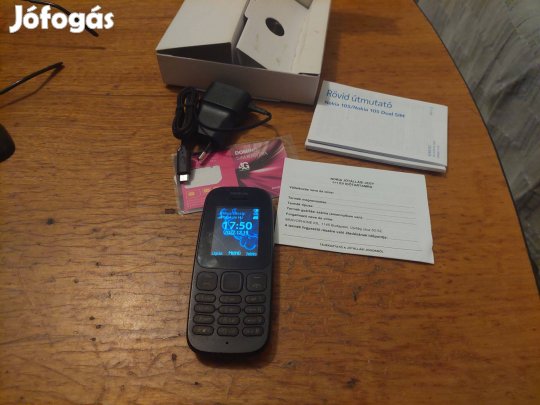 Nokia 105 telefon Dual sim,dobozában, lámpa, rádió