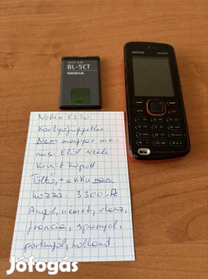 Nokia 5220 kártyafüggetlen 