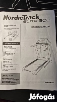 Nordictrack Elite 900 futópad, teljes dokumentációval