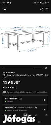 Nordviken etkezőasztal 