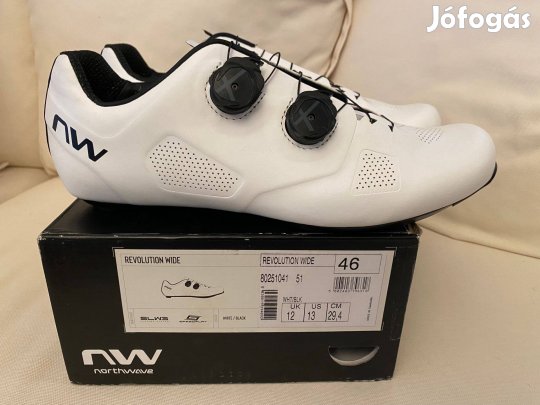 Northwave Revolution Wide Új Kerékpáros Cipő 46 Méret Shimano Keo