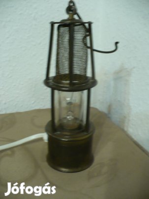 Nosztalgikus réz "bányász lámpa"