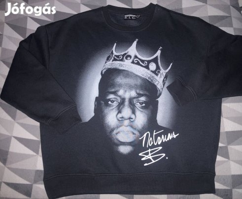 Notorious BIG vastag pamut L-XL passzés ritka pulóver 