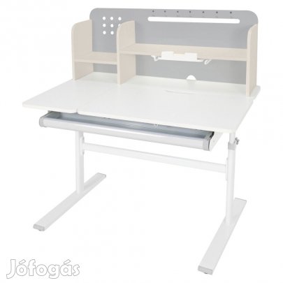 Növekvő íróasztal, szürke/fehér, ODIN