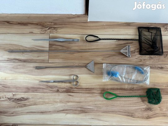 Növényes akvárium szerszám szett (ültető csipesz, hullámos olló, stb.)