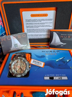 Nubeo Tourbillon Manta Limitált kiadás Vadonatúj 2 év garanciával