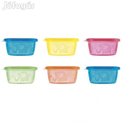 Nuby 6db 300ml-es ételtároló edényke, OUTLET termék