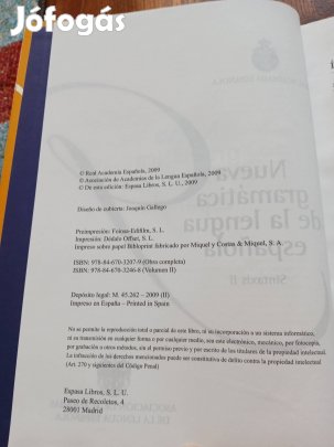 Nueva gramatica de la lengua espanola, 2009 - Spanyol leíró nyelvtan