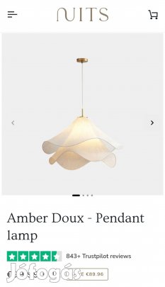 Nuits Amber Doux lampa elado