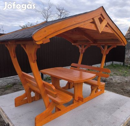 Number One 6sz. kiülő,  filagória, kerti pad, sörpad, bútor 