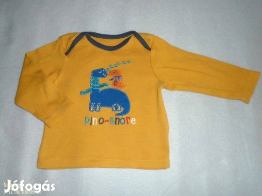 Nutmeg dinó dinoszaurusz mintás hosszú ujjú felső 9-12 hó (méret 80)