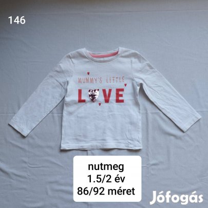 Nutmeg fehér póló 86/92 méret