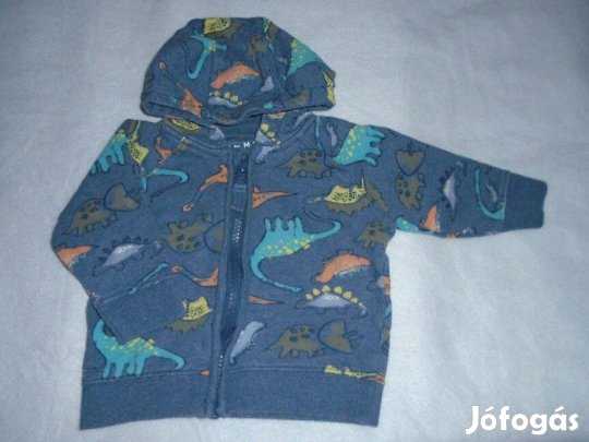 Nutmeg kapucnis dinó mintás cipzáras pulóver 3-6 hó méret 68