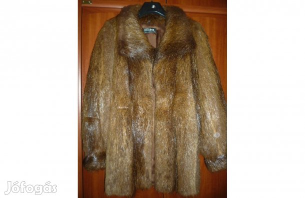 Nutria 3/4-es szőrme bunda 48-as méretű