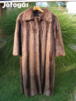 Nutria női szőrme bunda - kabát. Hosszú. 46 - 48 - as méret