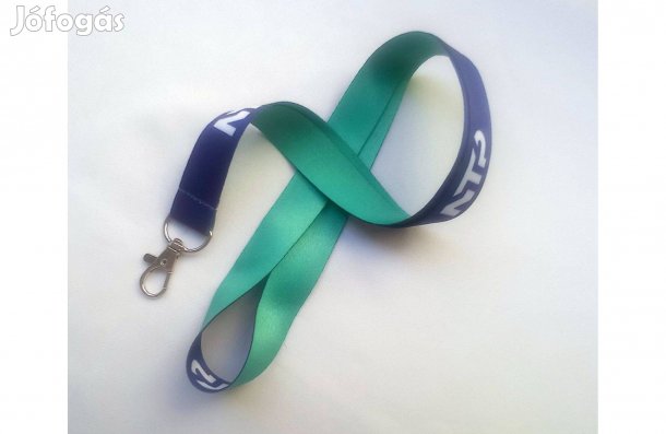Nyakba is akasztható karabineres kulcstartó N T P felirattal * Új!
