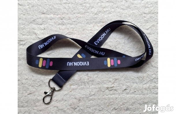 Nyakba is akasztható karabineres kulcstartó * Eviqon felirattal