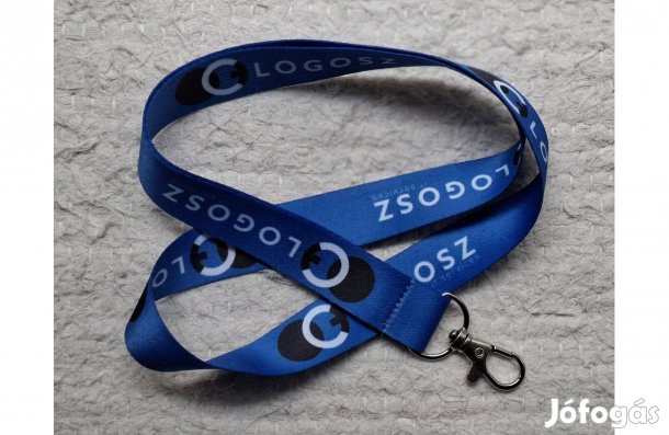 Nyakba is akasztható karabineres kulcstartó * Logosz * Új!