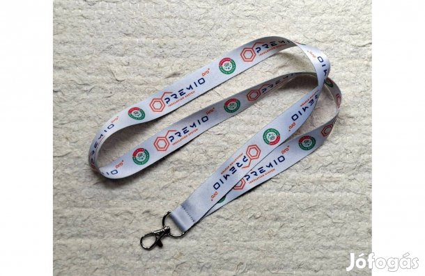 Nyakba is akasztható karabineres kulcstartó * Premio felirattal