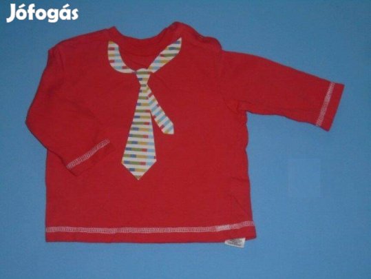 Nyakkendő mintás hosszú ujjú felső 3-6 hó (méret 68)