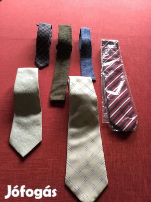 Nyakkendők - 6 db, márkás, alig vagy sosem viseltek