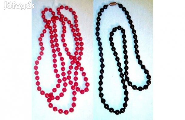 Nyaklánc piros, fekete együtt Újak Hibátlanok