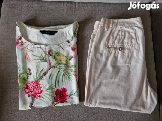 Nyári, átmeneti női nadrág ( Mango) + hozzá illő blúz