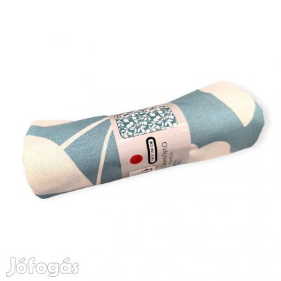 Nyári asztalterítő türkizkék színben virágos-mintás 180x140 cm