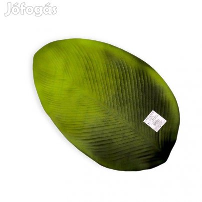 Nyári tányéralátét zöld trópusi levél formában 48x32 cm