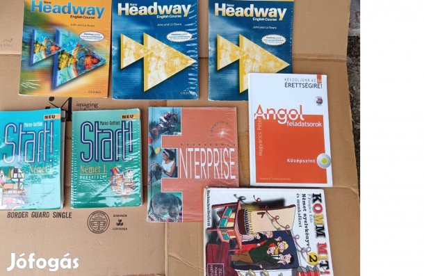 Nyelvkönyv és munkafüzet angol szettár ,használt Szép állapot
