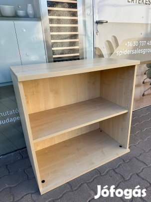 Nyitott szekrény, polcos, juhar színű, 80x78 cm - használt irodabútor