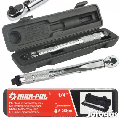 Nyomatékkulcs 1/4" 5-25 Nm M53579