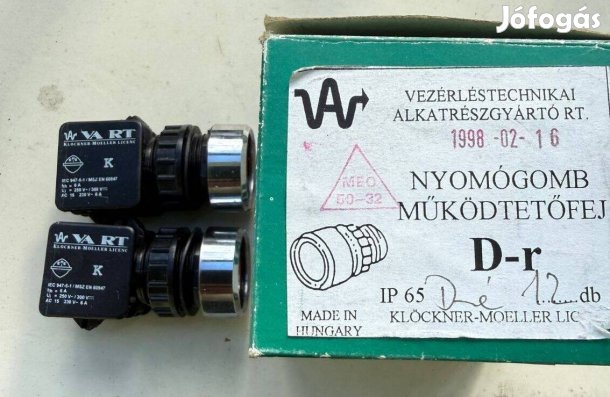 Nyomógomb érintkező elemmel D-r+K+zöld lap